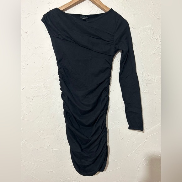 Boohoo Black Long Sleeve Bodycon Midi Dress Sz 4/ Small | Chic Minimalist Look - Picture 9 of 11
